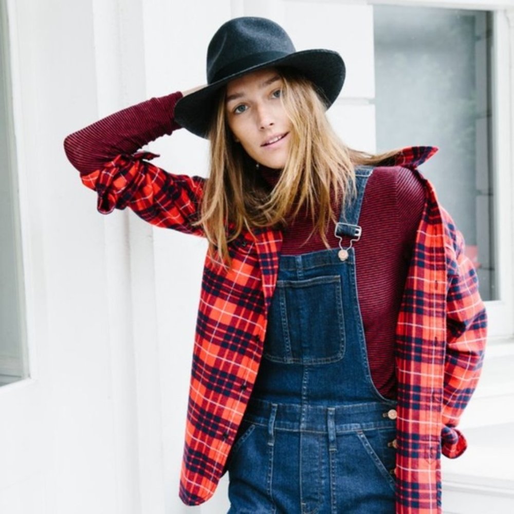 Madewell Flannel Cargo Workshirt Altamira Plaid Size XS